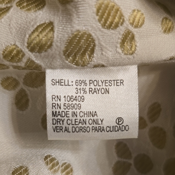 Alex Marie Gold and White Lace Blazer Floral Elegance - Picture 9 of 13